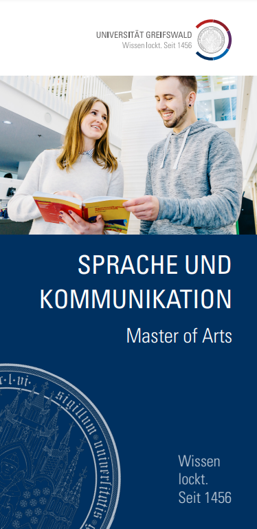 Coverbild Studienfachflyer Master Sprache und Kommunikation, © Universität Greifswald Sprache & Kommunikation