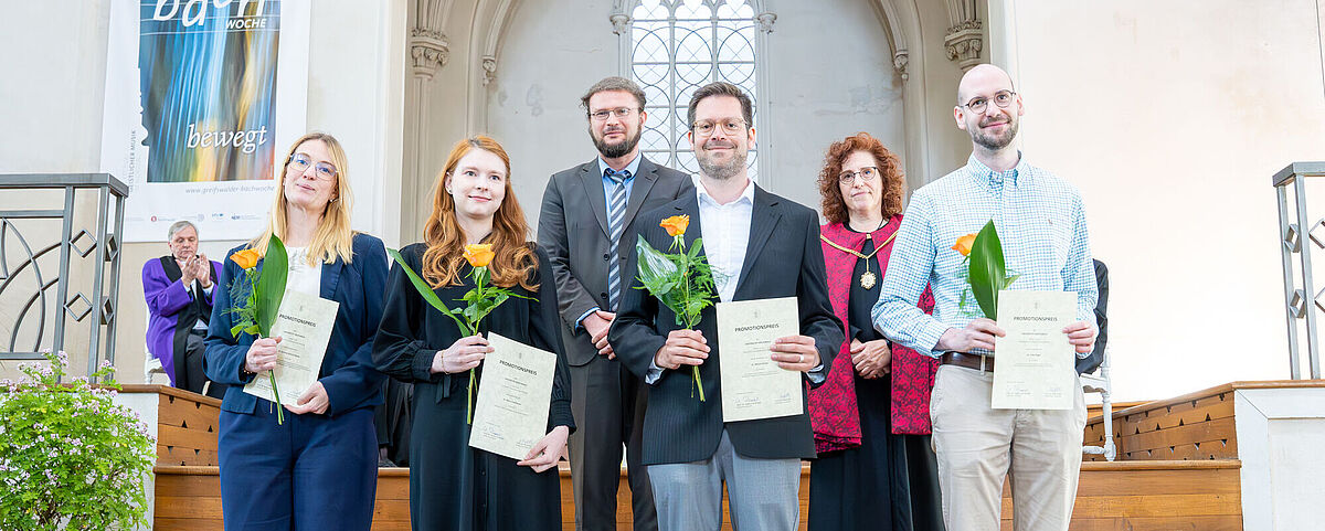 Presentation of the doctoral awards by the University’s Society of Friends and Supporters © Gina Heitmann, 2023