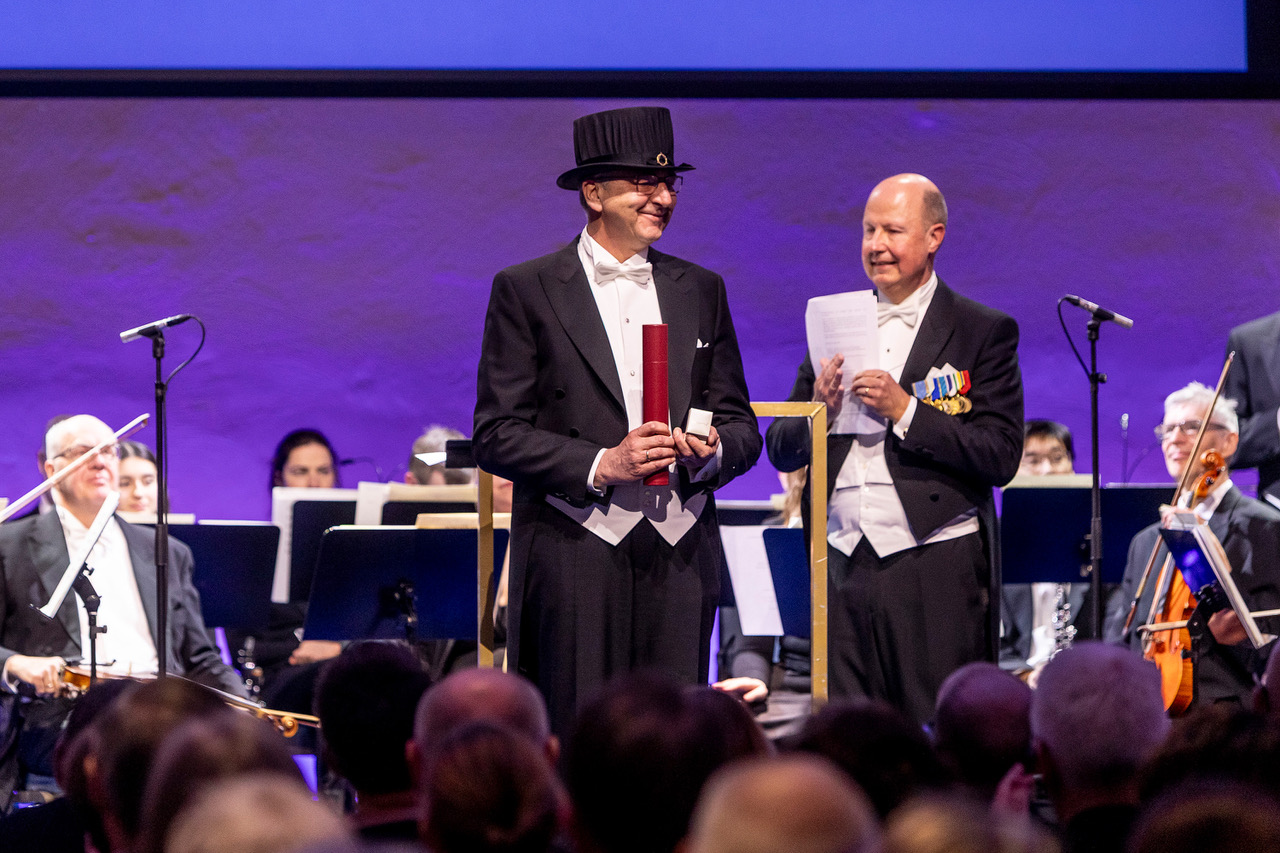 Uwe Bornscheuer honorary doctorate KTH Prof. Dr. Uwe Bornscheuer receiving his honorary doctorate from the KTH Royal Institute of Technology at an award ceremony in Stockholm.