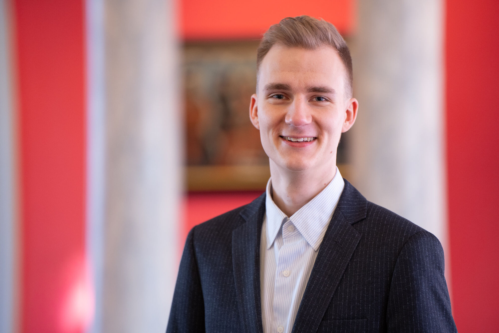 Porträt studentischer Prorektor Lukas Voigt Porträt des studentischen Prorektors Lukas Voigt.