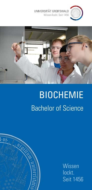 Coverbild Studienfachflyer Bachelor Biochemie, © Universität Greifswald Biochemie Bachelor