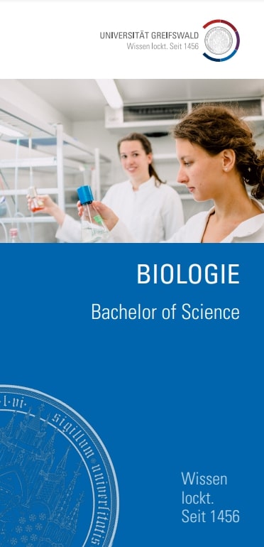 Coverbild Studienfachflyer Bachelor Biologie, © Universität Greifswald Biologie Bachelor