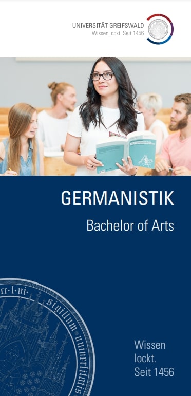 Coverbild Studienfachflyer Bachelor Germanistik, © Universität Greifswald Flyer Bachelor Germanistik