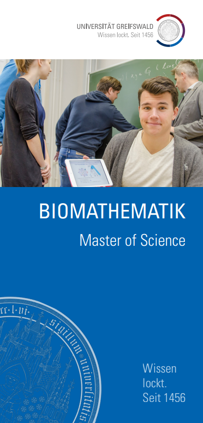 Coverbild Studienfachflyer Master Biomathematik, © Universität Greifswald Biomathematik Master