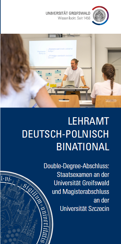 Coverbild Studienfachflyer Lehramt Deutsch-Polnisch, © Universität Greifswald Coverbild Studienfachflyer Lehramt Deutsch-Polnisch