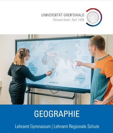 Coverbild Studienfachflyer Lehramt Geographie, © Universität Greifswald Coverbild Studienfachflyer Lehramt Geographie