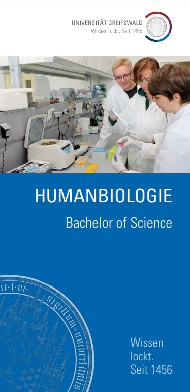 Coverbild Studienfachflyer Bachelor Humanbiologie, © Universität Greifswald Bachelor Humanbiologie