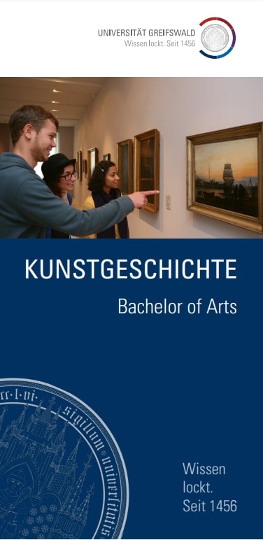 Coverbild Studienfachflyer Bachelor Kunstgeschichte, © Universität Greifswald Kunstgeschichte