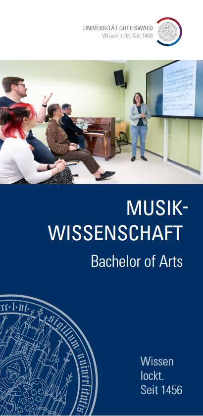 Coverbild Studienfachflyer Bachelor Musikwissenschaft, © Universität Greifswald Bachelor Musikwissenschaften