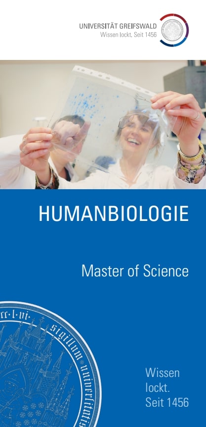 Coverbild Studienfachflyer Master Humanbiologie, © Universität Greifswald Master Humanbiologie