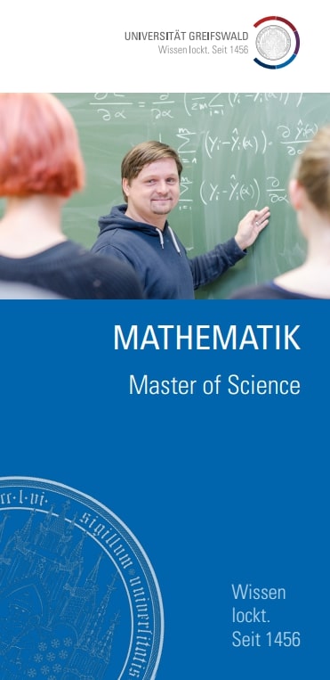 Coverbild Studienfachflyer Master Mathematik, © Universität Greifswald Master Mathematik