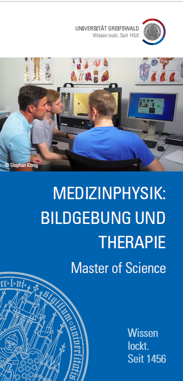 Coverbild Studienfachflyer Master Medizinphysik, © Universität Greifswald Coverbild Studienfachflyer Master Medizinphysik