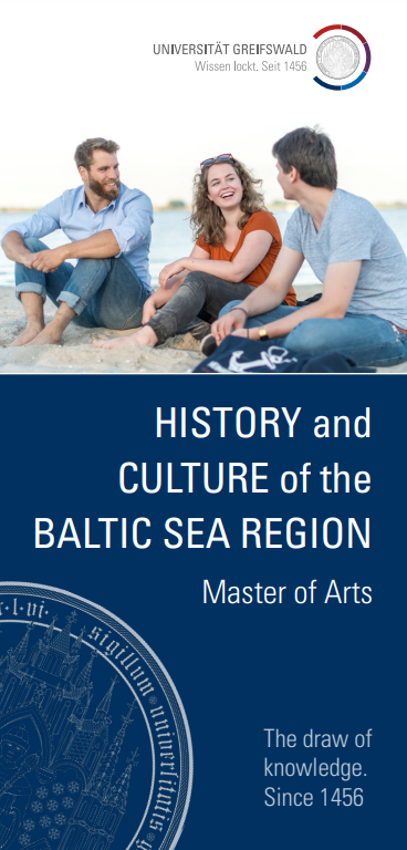 Coverbild Studienfachflyer Master History and Culture Baltic Sea Region, © Universität Greifswald Master HistoryAndCultureBalticSeaRegion