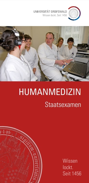 Coverbild Studienfachflyer Staatsexamen Humanmedizin, © Universität Greifswald Humanmedizin