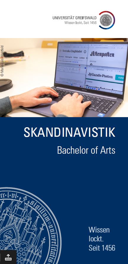 Coverbild Studienfachflyer Bachelor Skandinavistik, © Universität Greifswald Skandinavistik