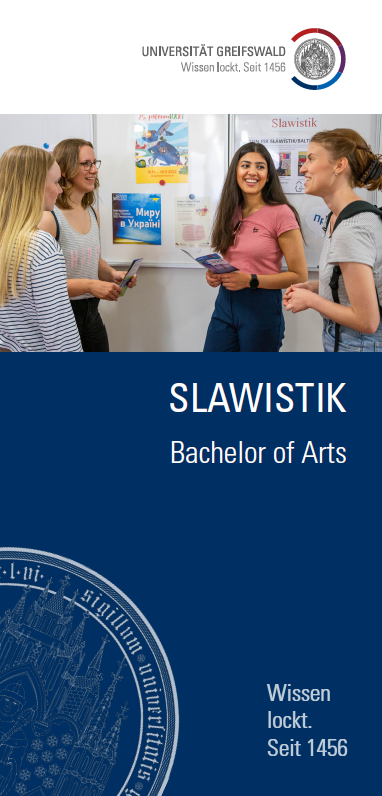 Coverbild Flyer Bachelor Slawistik, © Universität Greifswald Slawistik