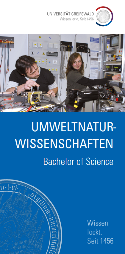 Coverbild Studienfachflyer Bachelor Umweltnaturwissenschaften, © Universität Greifswald Umweltnaturwissenschaften