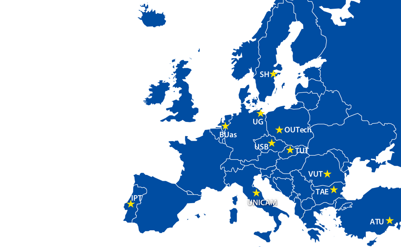 Karte Europäische Hochschule KreativEU