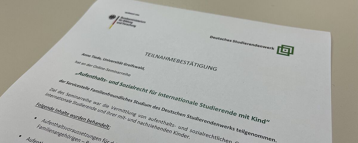 Aufenthalts- und Sozialrecht für internationale Studierende mit Kind