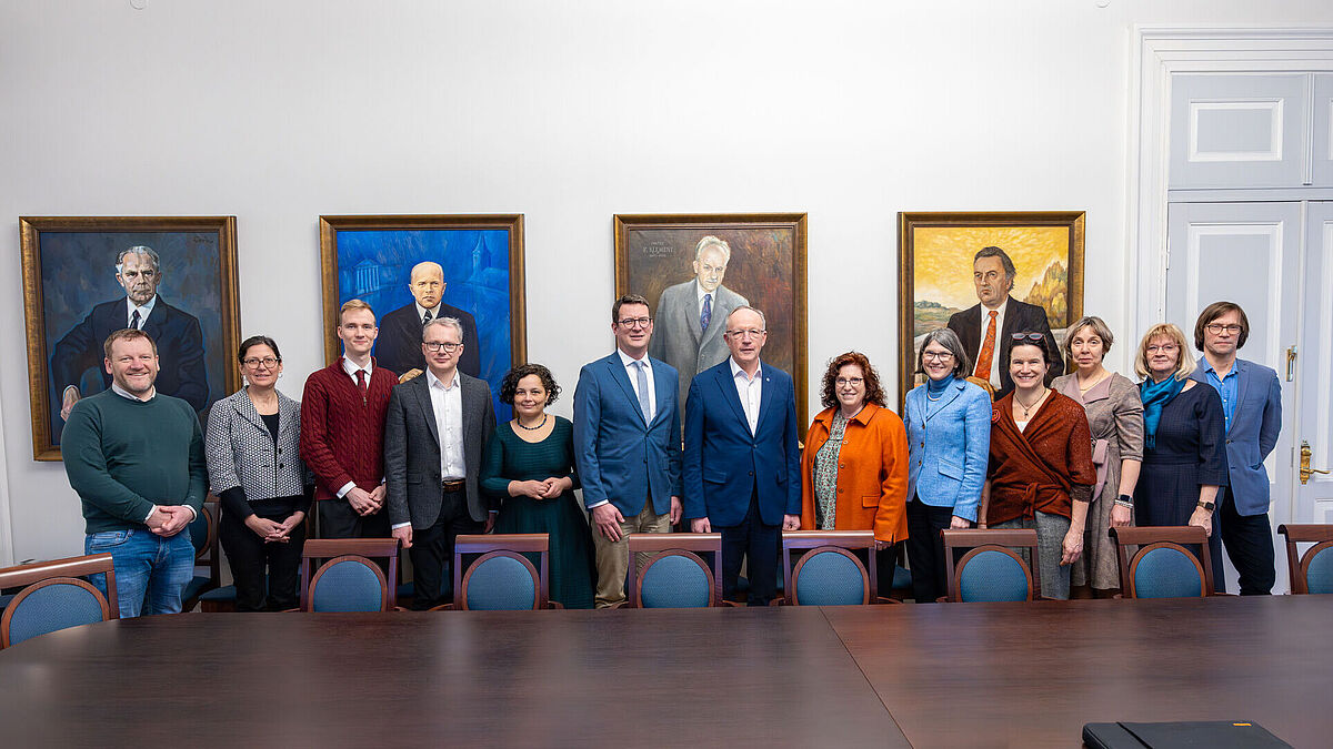 Gruppenbild der Delegation der Universität Greifswald in Tartu