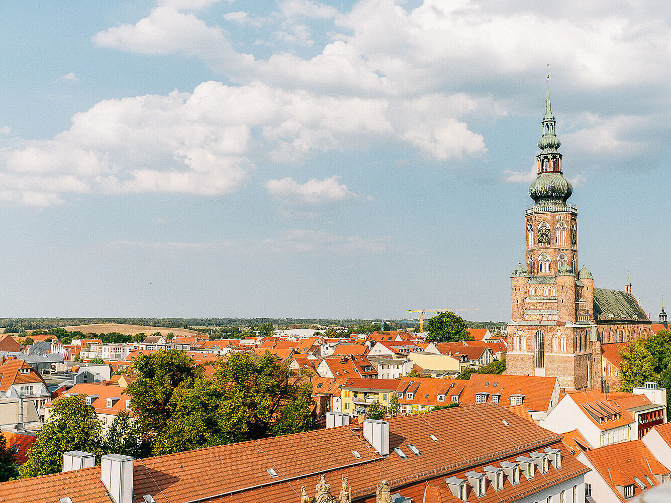 Blick über Greifswald / Dom St. Nikolai