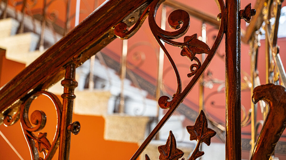 Detail in der Alten Universitätsbibliothek Detail an der Treppe in der Alten Universitätsbibliothek