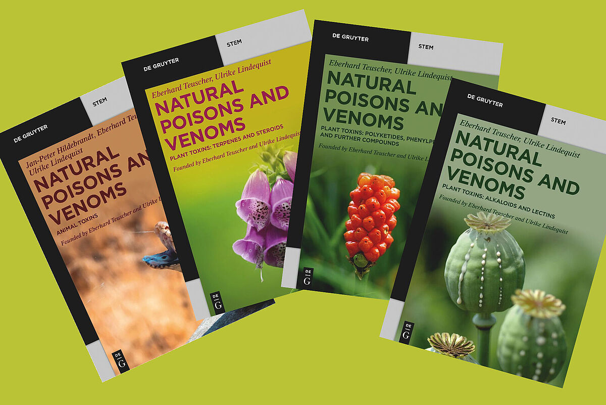 Die Cover der vier erschienen Bände „Natural Poisons and Venoms“