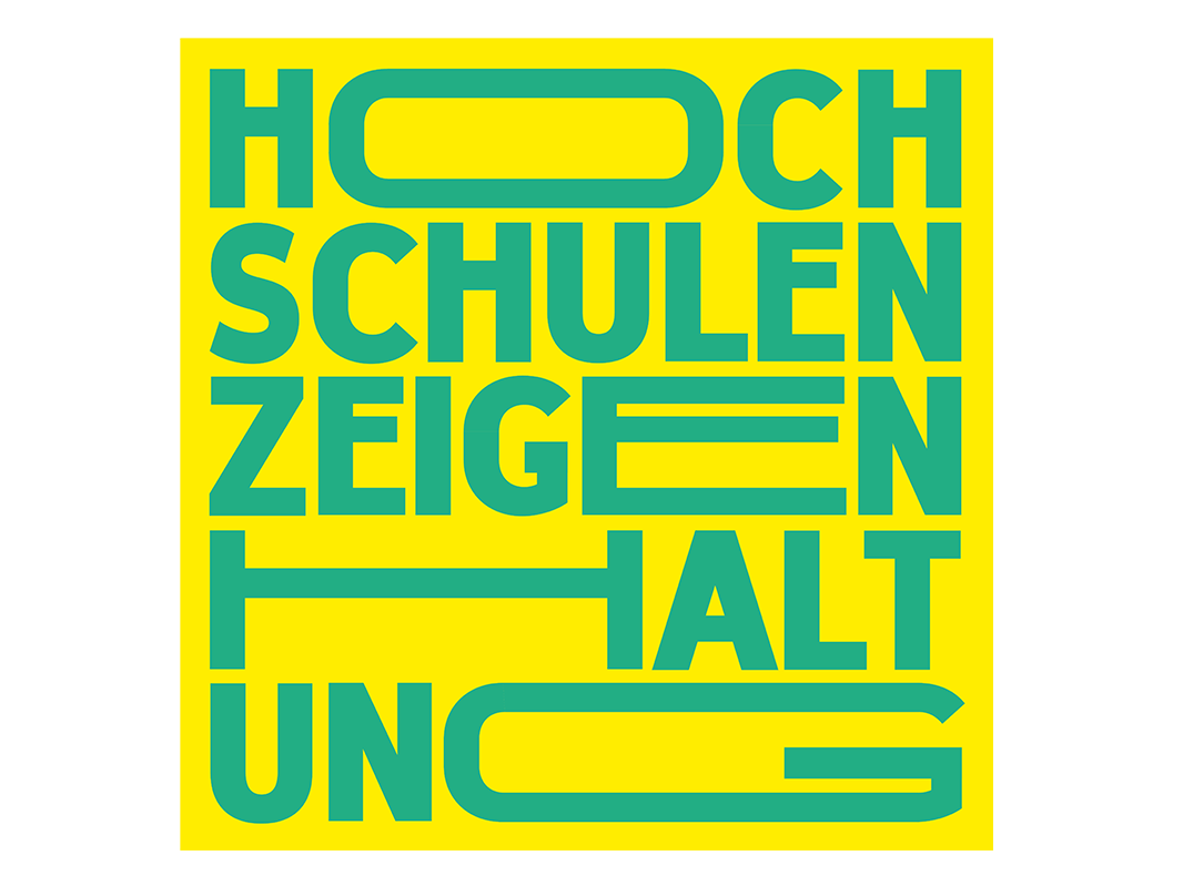 Claim Haltung zeigen Claim der Kampagne Hochschulen zeigen Haltung