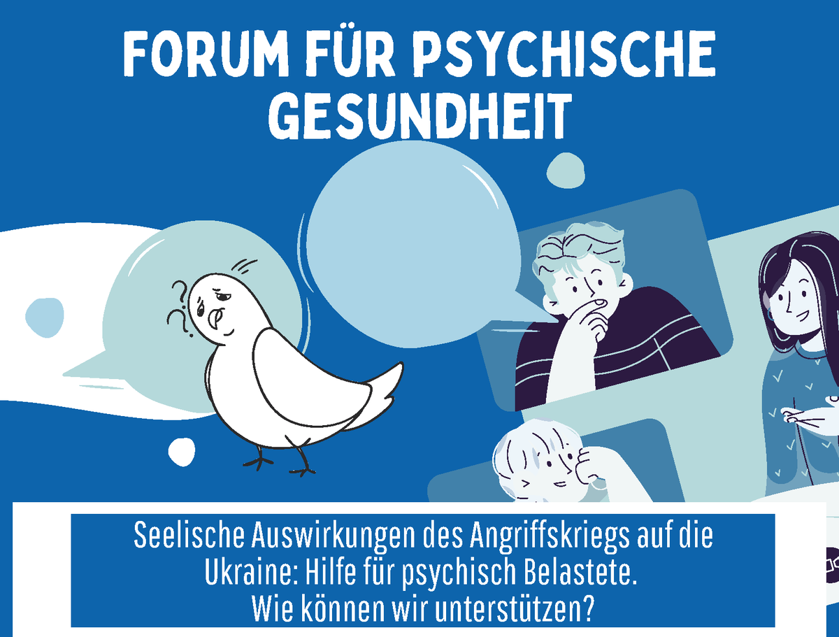 Flyer with dove of peace, © Initiative Gemeinsam für psychische Gesundheit (GPG)